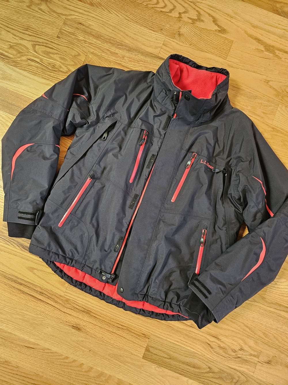 L.L. Bean Men's Ski Jacket with Red Accents